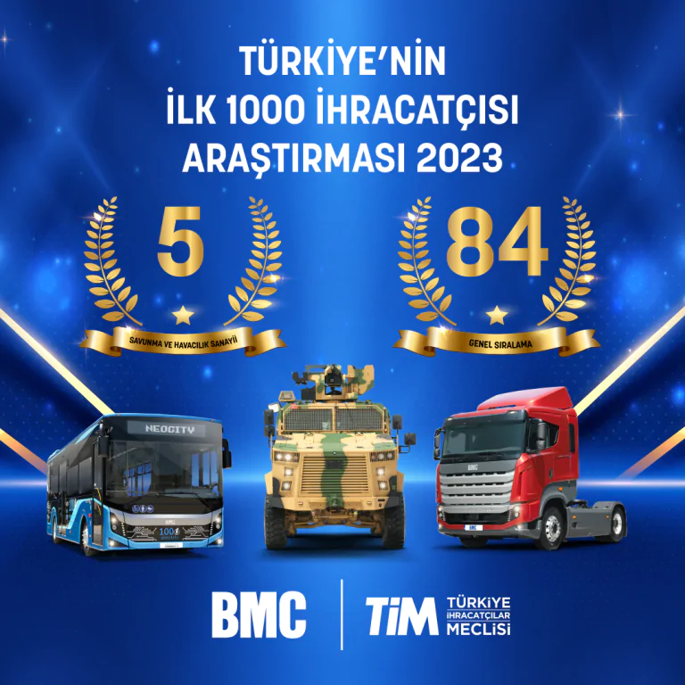 BMC, TÜRKİYE'NİN İLK 1000 İHRACATÇI ARAŞTIRMASI 2023'TE