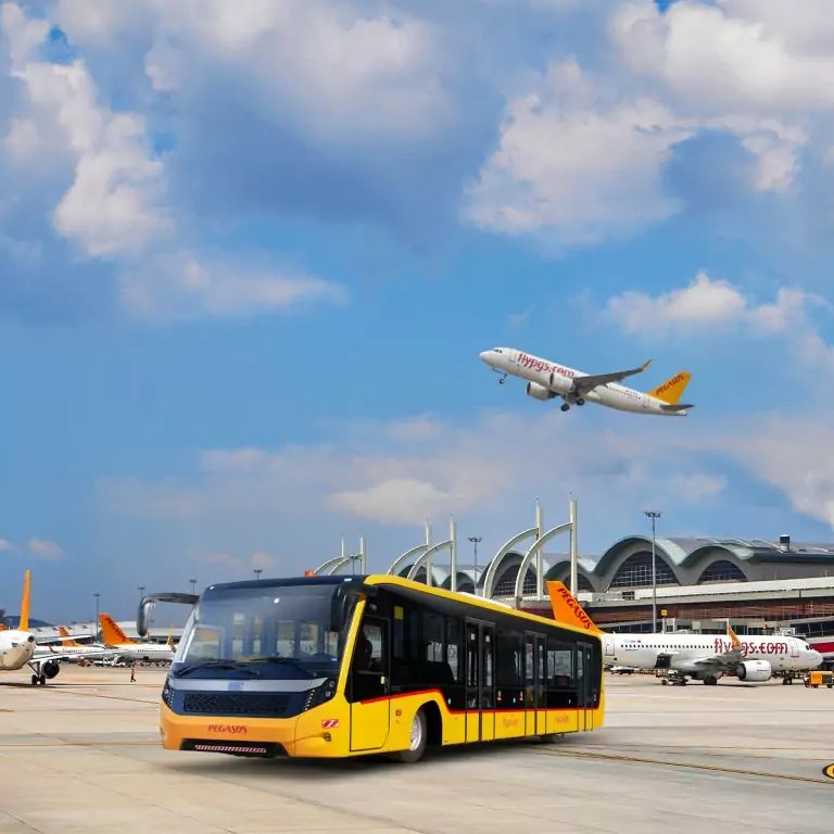 OUR DOMESTIC AND NATIONAL NEOPORT APRON BUSES ARE NOW IN THE PEGASUS AIRLINES FLEET!
