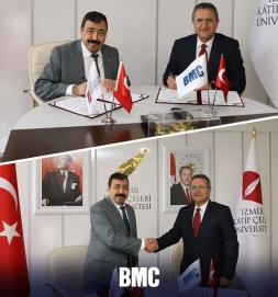 BMC ve İZMİR KATİP ÇELEBİ ÜNİVERSİTESİ ARASINDA İŞ BİRLİĞİ ANLAŞMASI İMZALANDI